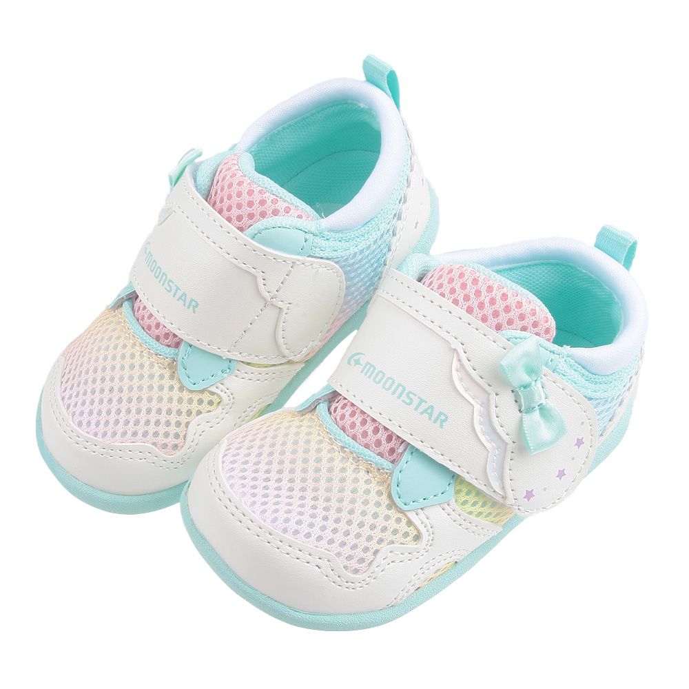 (12.5~14.5公分)甜甜的白色寶寶機能學步鞋