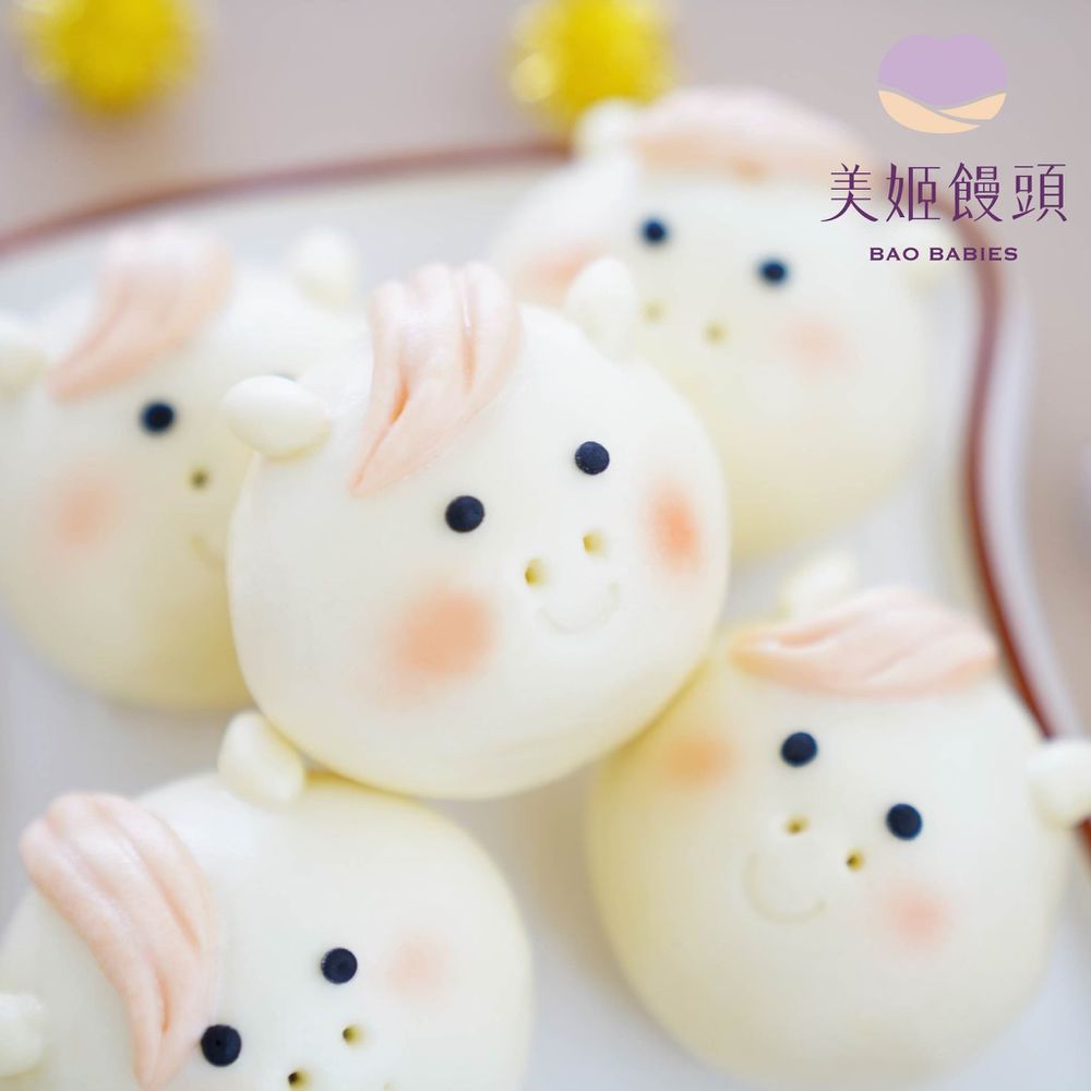 粉紅小馬鮮乳造型紅豆包-50g*6顆