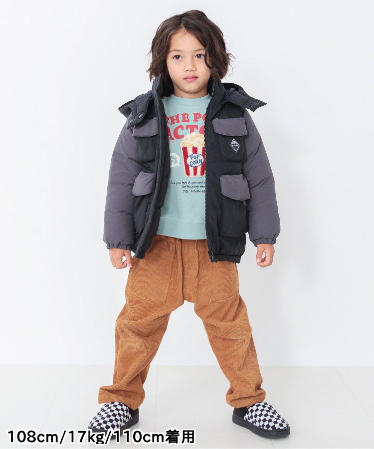 日本 BREEZE - 多口袋頂級保暖鋪棉連帽外套-卡其