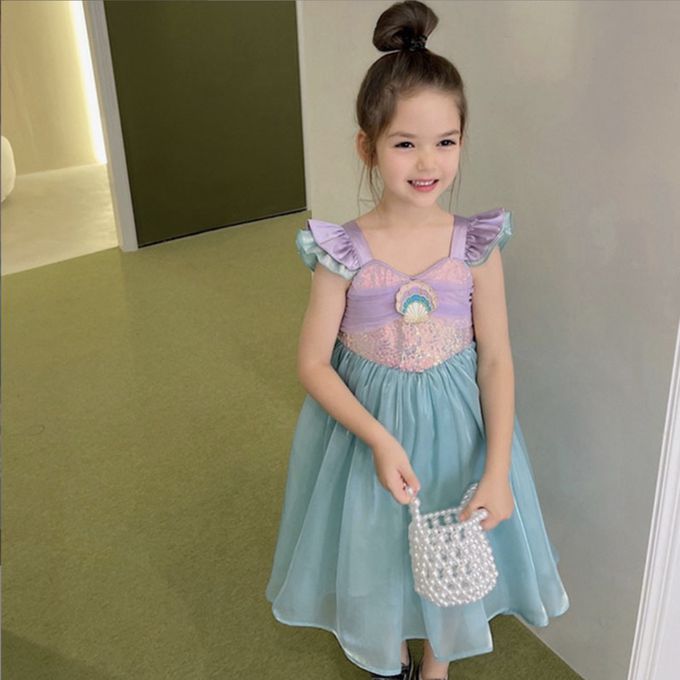 love, charlotte - 浪漫小美人魚公主洋裝-洋裝+頭棒飾品組