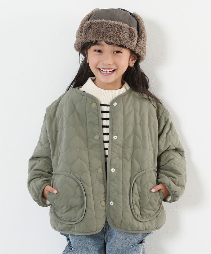 日本 devirock - [可機洗]心形絎縫雙面保暖科技羽絨外套-炭灰