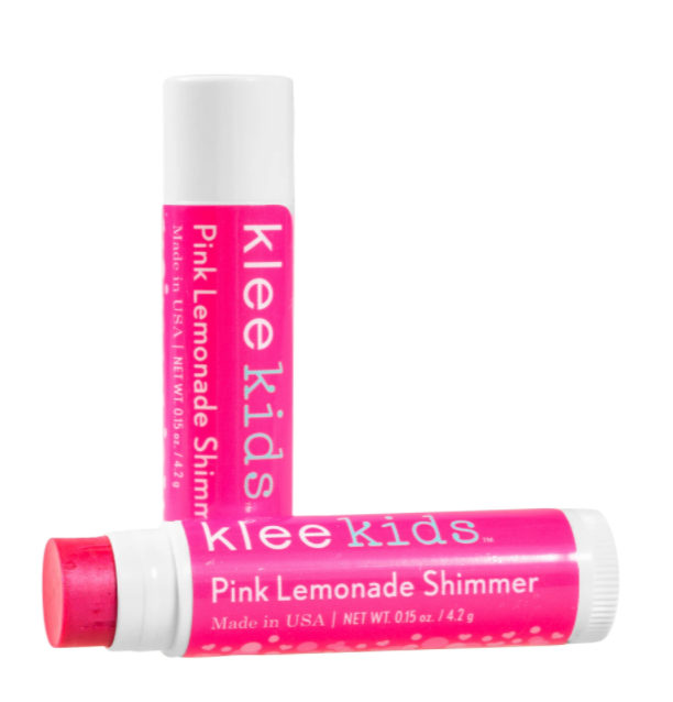 美國 Klee Kids - 時尚明星彩妝組-星辰藍礦物眼影(1g)+甜心粉礦物腮紅(3g)+粉檸檬亮光潤唇膏(4.2g)+寶貝紅亮光潤唇膏(4.2g)+雙頭眼影棒+腮紅刷(共6件)