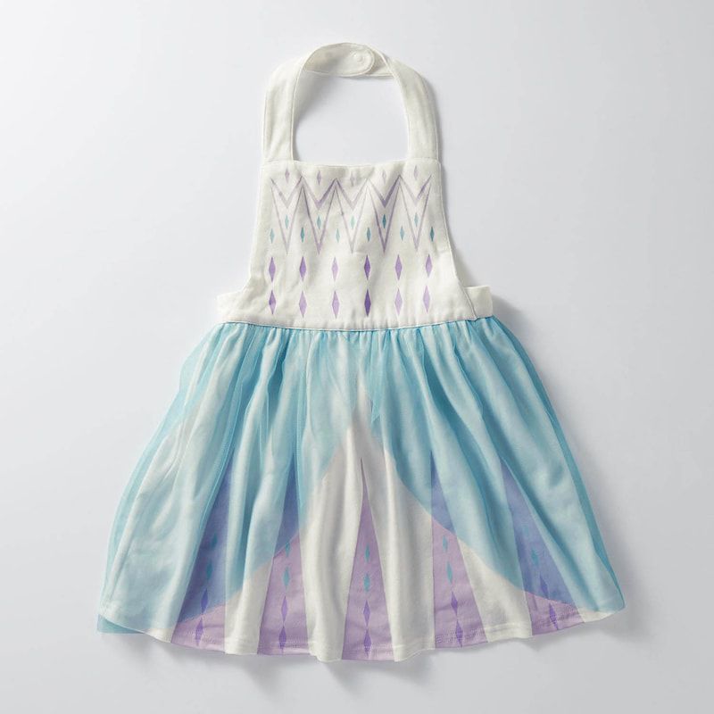 日本千趣會 - 公主圍裙式洋裝-卡通人物小美人魚-薄荷x粉紫