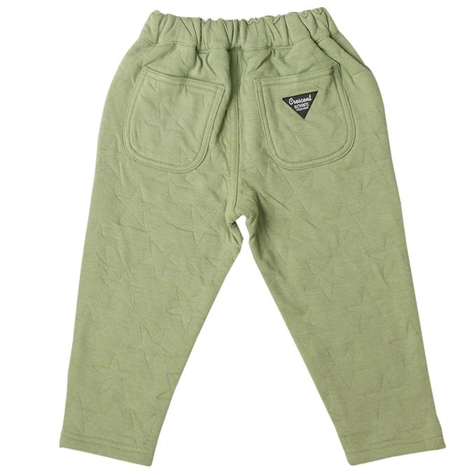 akachan honpo - 星星造型鋪棉褲-軍綠色