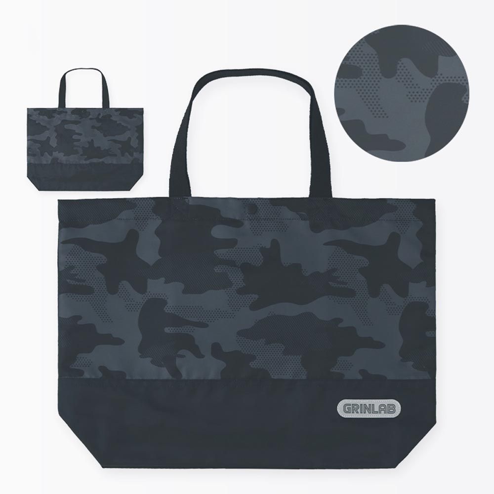 日本 ZOOLAND - 潑水加工 上學好用大容量手提包-黑色迷彩 (30x42cm)