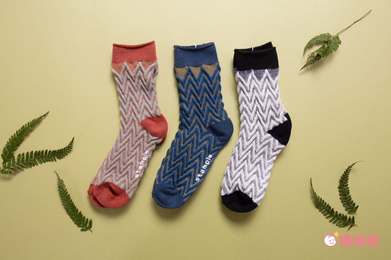 日本 stample - (兒童)中筒襪-超值三雙組-點點-A(粉x綠xX灰)