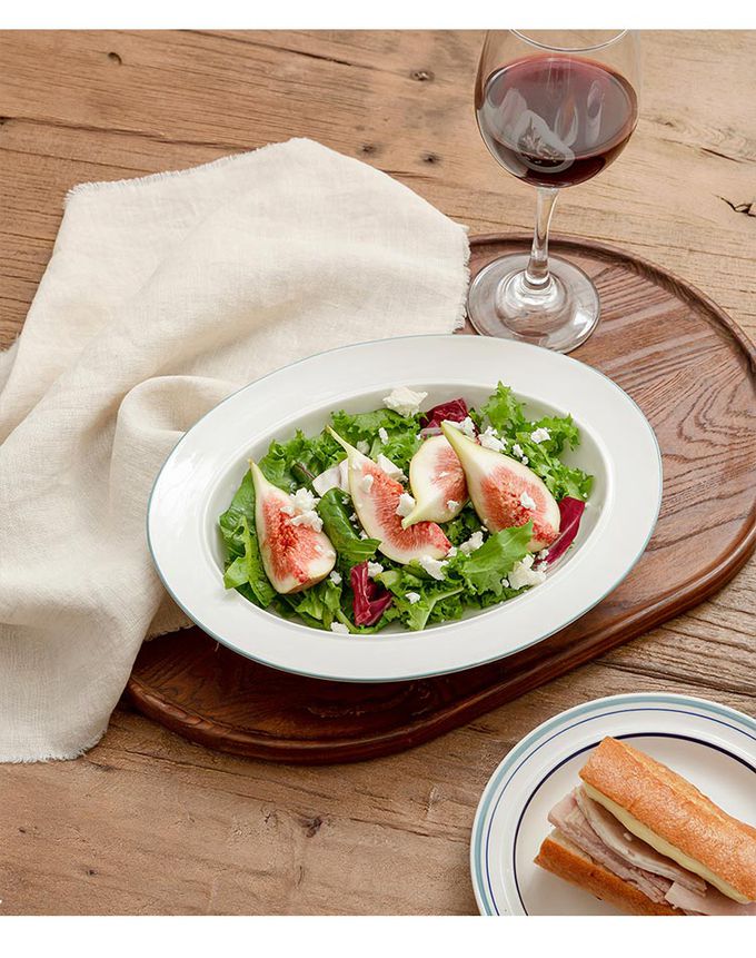 韓國 SSUEIM - RETRO系列極簡ins陶瓷碗盤6件組 (深藍)