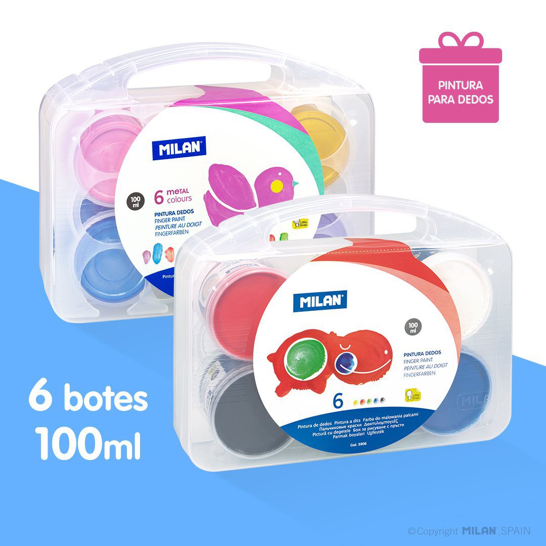 MILAN - 無毒手指膏基礎6色組_100ml