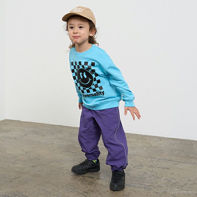 日本 b-ROOM - 百搭街頭風印花裏毛上衣-射籃之星-燕麥灰