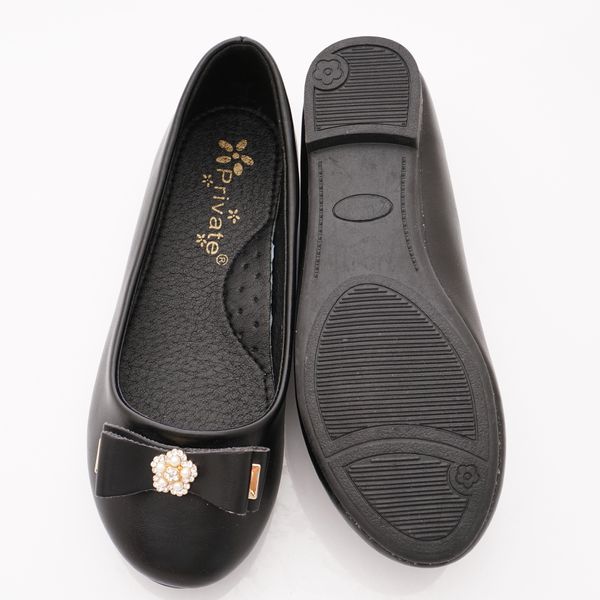 PV日式私藏 - 專櫃童鞋-鑽飾蝴蝶結公主鞋款(中小童段)-黑