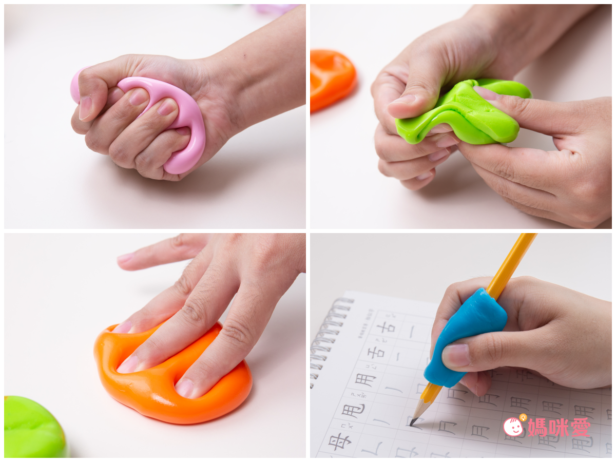 【Q-doh 有機矽膠黏土】不乾硬、無限重複玩！漸進式手指肌力訓練