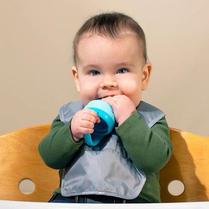 美國 green sprouts - 小綠芽咬咬樂副食品輔食器-蜜桃紅