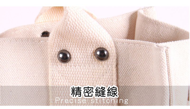 大容量帆布手提包/斜背包-黑色 (34x14x25cm)