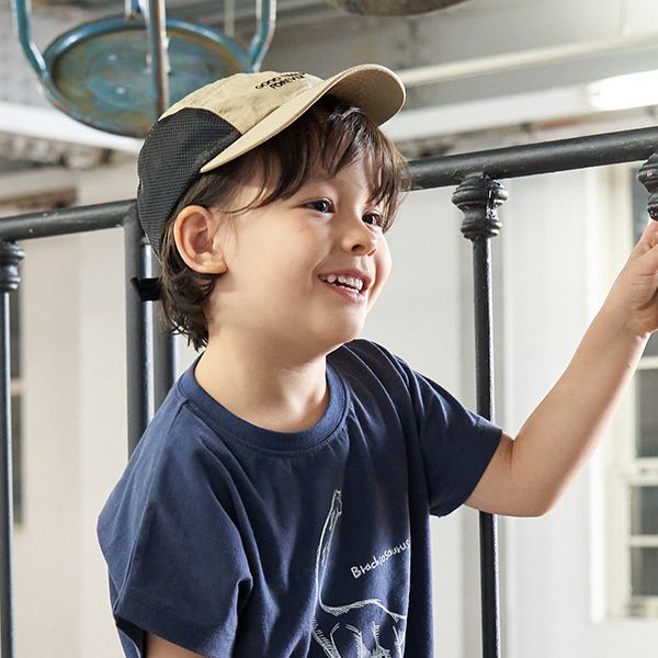 日本 b-ROOM - 透氣網狀軟質休閒遮陽帽-卡其黑