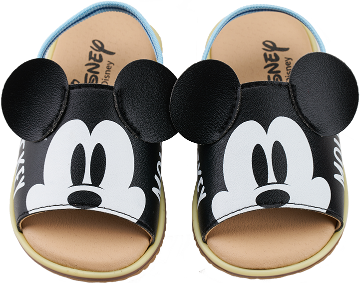 akachan honpo - 米奇經典造型涼鞋-黑色