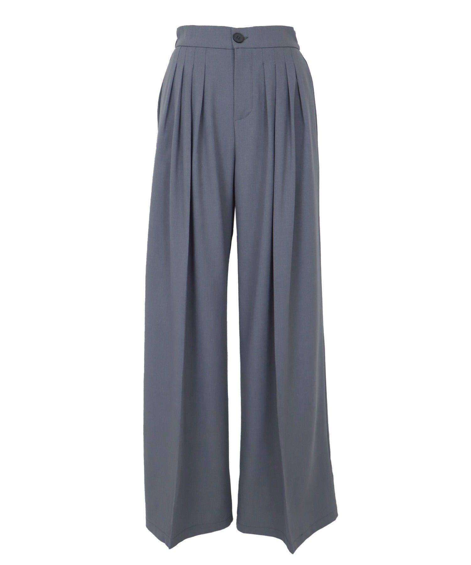 日本 BLUE EAST - 修長美腿打褶西裝褲-深棕