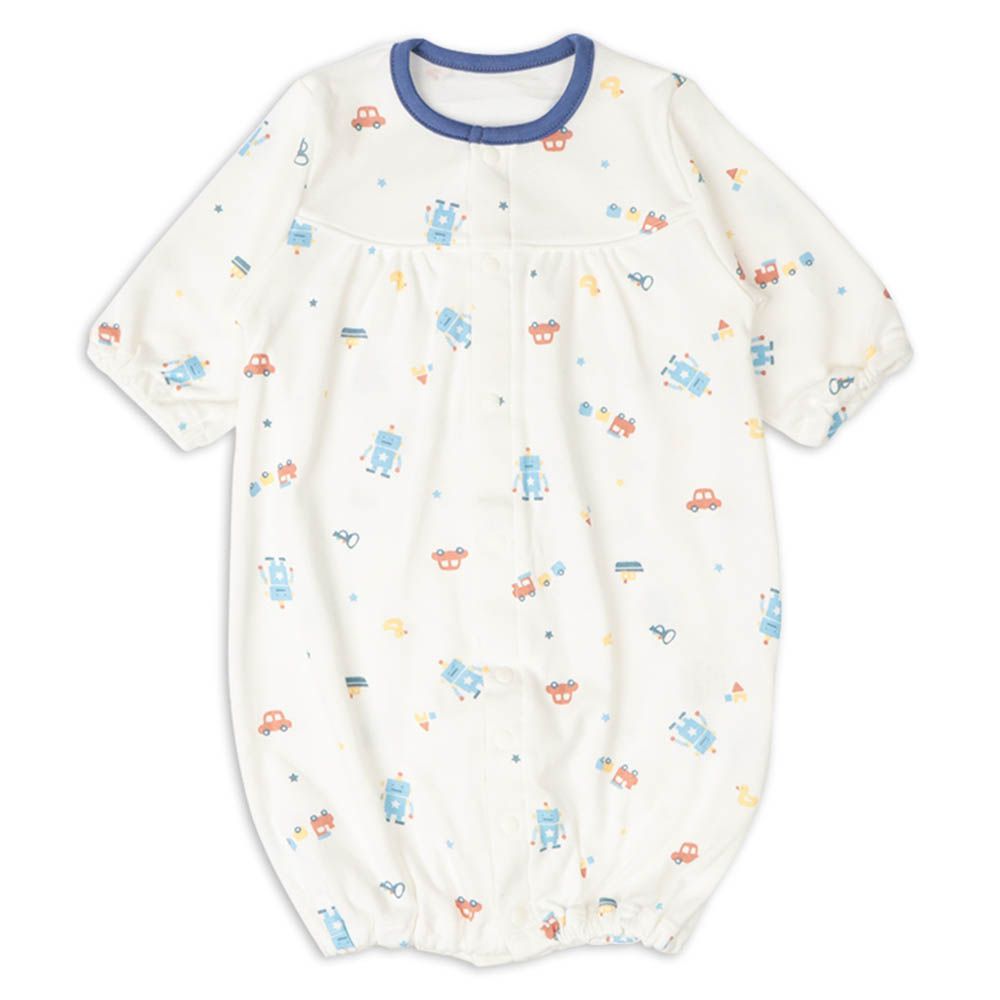 連身衣 腿部寬鬆款-機器人-藍色 (50~60cm)