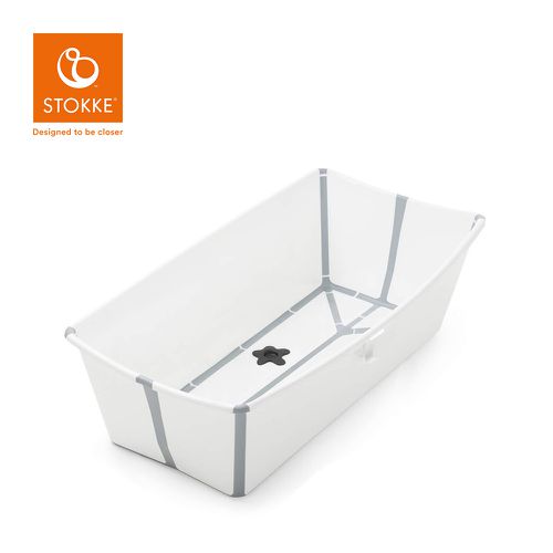 Stokke - 挪威 Flexi Bath 折疊式浴盆(感溫水塞)X-Large加大版 - 不含浴架-白色
