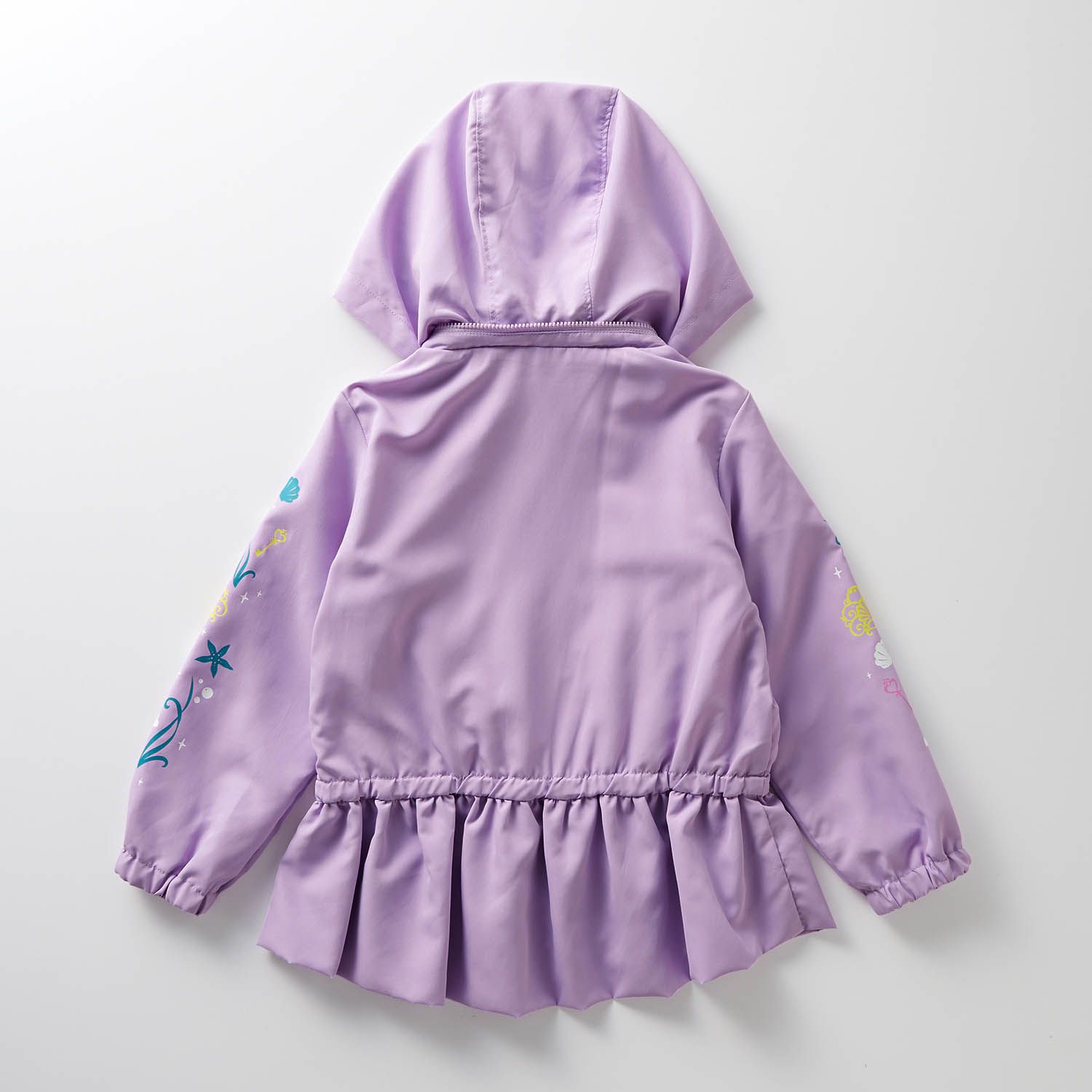 日本千趣會 - 迪士尼公主荷葉衣襬防風連帽外套-長髮公主-粉