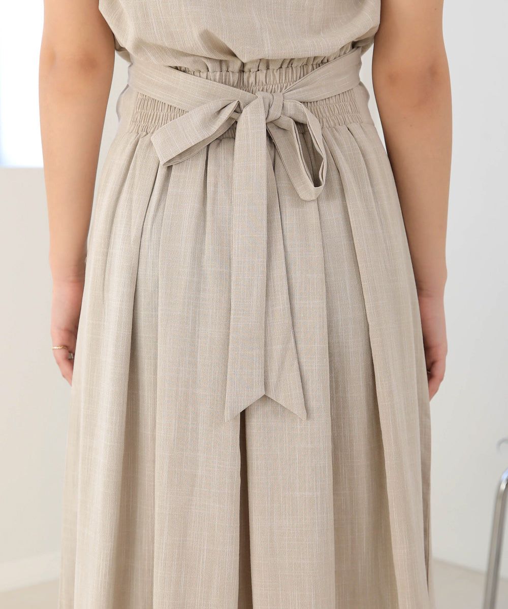 日本 Bab - 顯瘦剪裁收腰法式袖洋裝-石墨灰