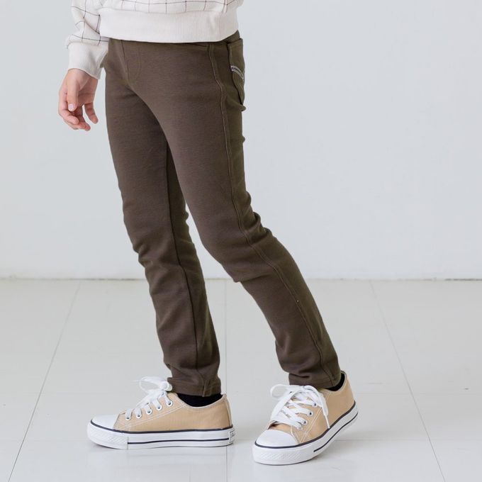 日本 Chil2 - EDWIN聯名款 舒適彈力長褲-磚橘