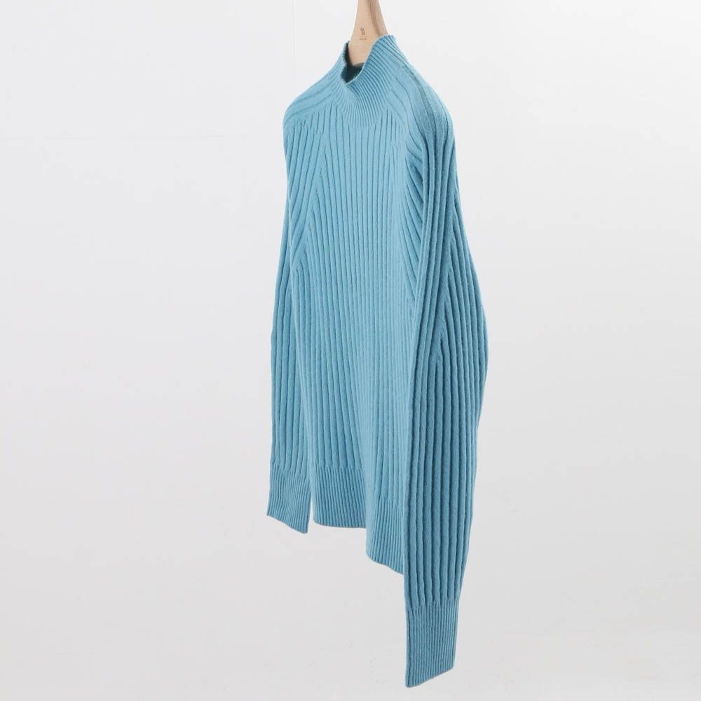 美型美麗諾羊毛無縫針織衫-天藍 (FREE)