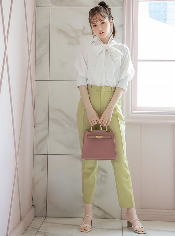 日本 GRL - 2way金屬拼接手把手提包/側背包-薄荷