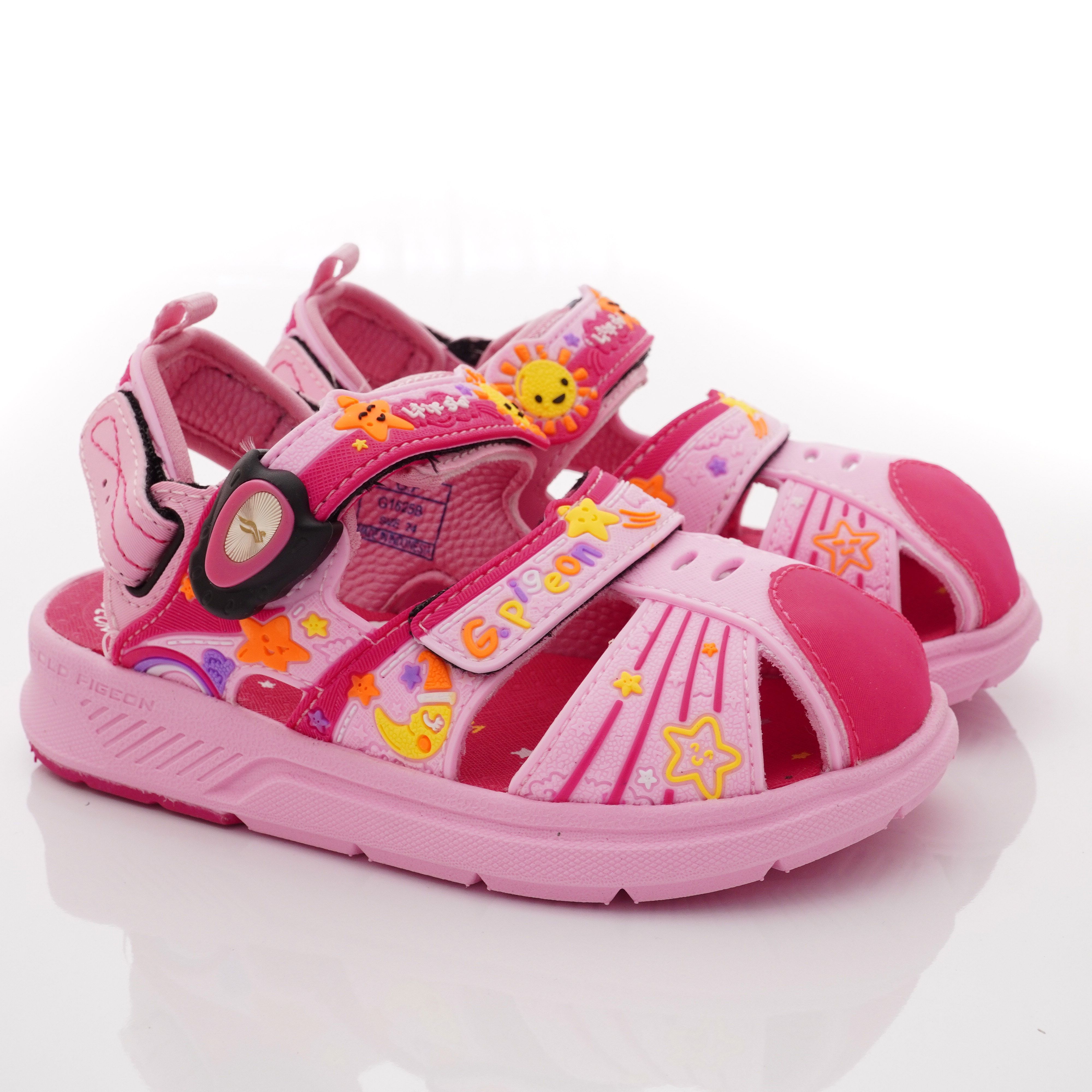 G.P - 護趾磁扣兩穿涼拖鞋款(中小童段)-粉