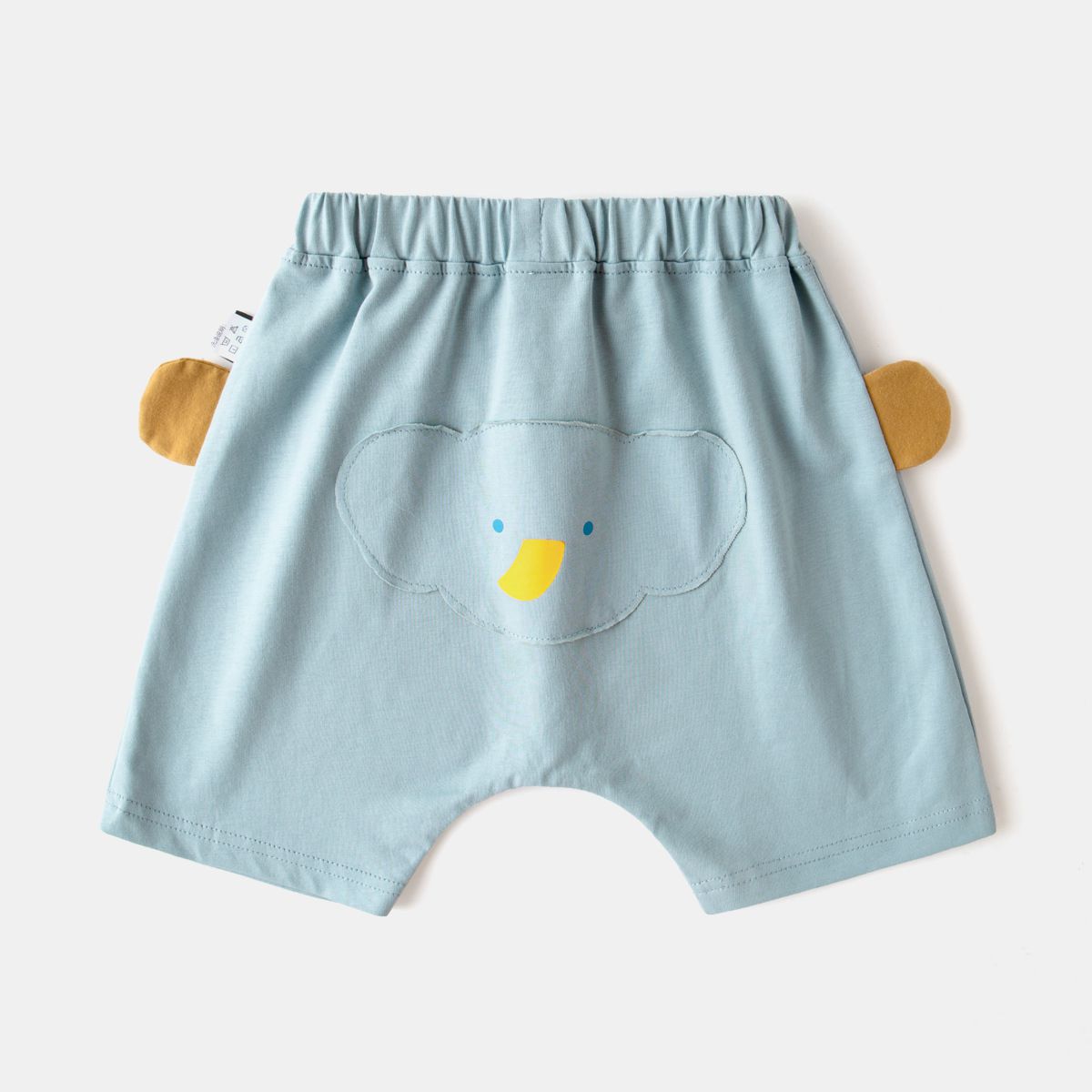 Q萌腰鬆緊短褲-熊貓-黃色