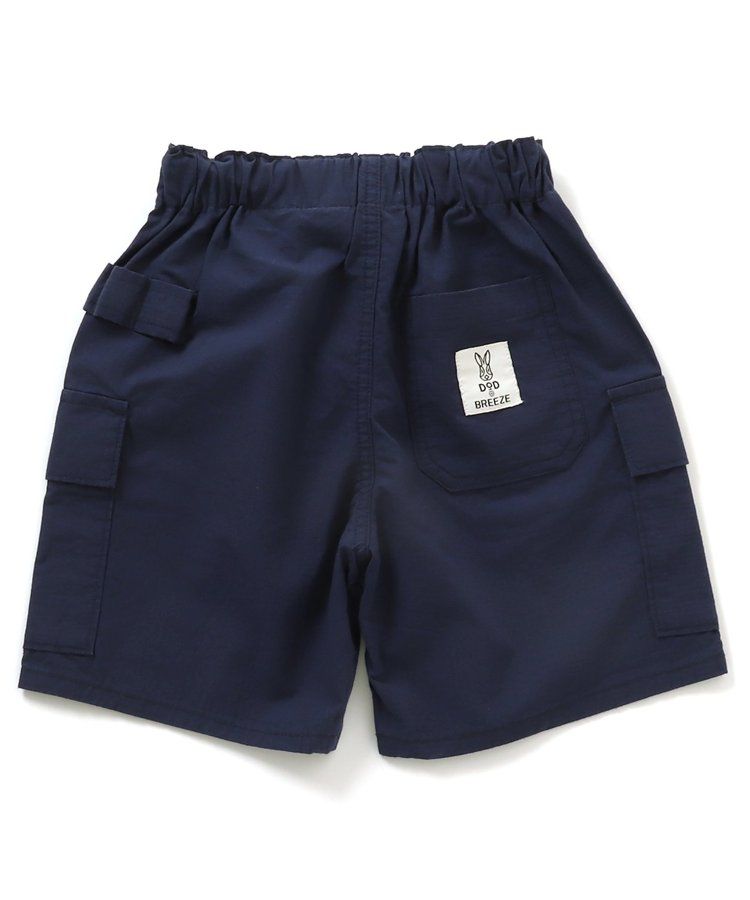日本 BREEZE - 聯名款 口袋工裝風帥氣4分短褲-撞色-橘藍系