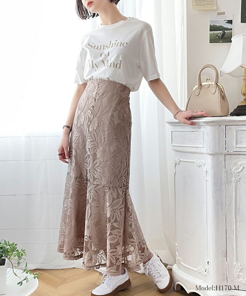 日本 Classical Elf - 優雅百合刺繡魚尾長裙-黑