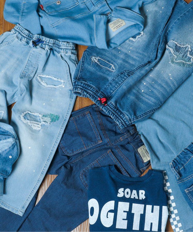 日本 BREEZE - すぽ軽系列 輕盈彈性牛仔外套-淺藍