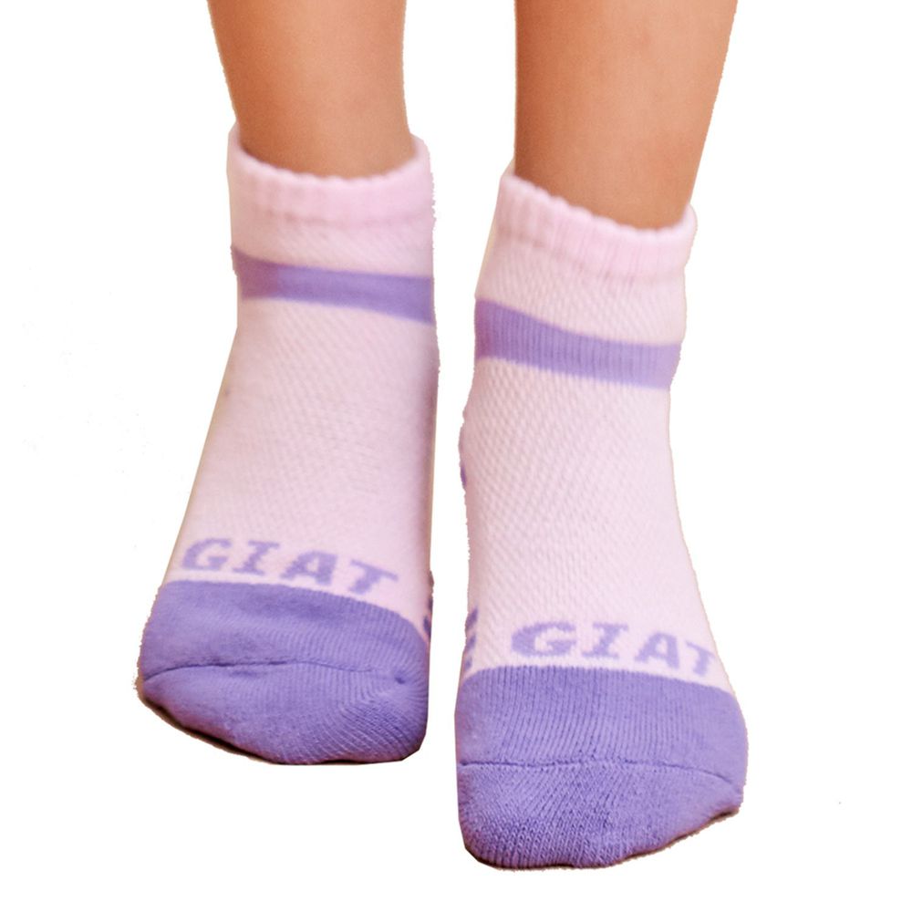 GIAT - 類繃機能萊卡運動襪-兒童款-淺紫