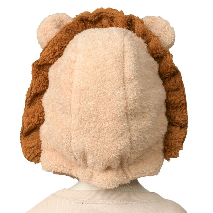 akachan honpo - 柔軟刷毛帽-動物-淺卡其色