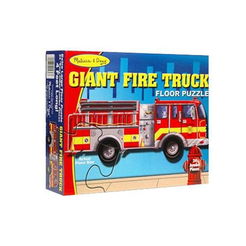 美國瑪莉莎 Melissa & Doug - MD 地板拼圖-巨型消防車-24 片