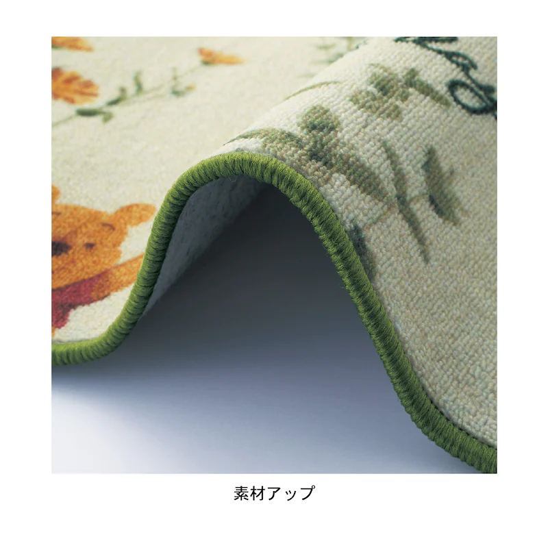 日本千趣會 - 迪士尼 長條型腳踏墊(廚房/臥室)-維尼花園-綠