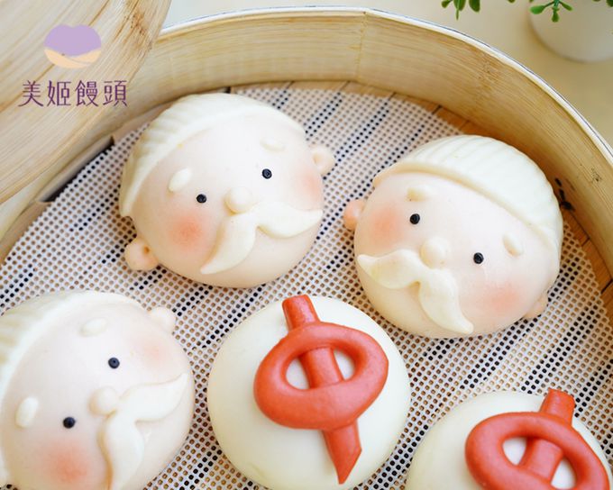 美姬饅頭 - 孔夫子包中鮮乳造型饅頭-35g*6顆