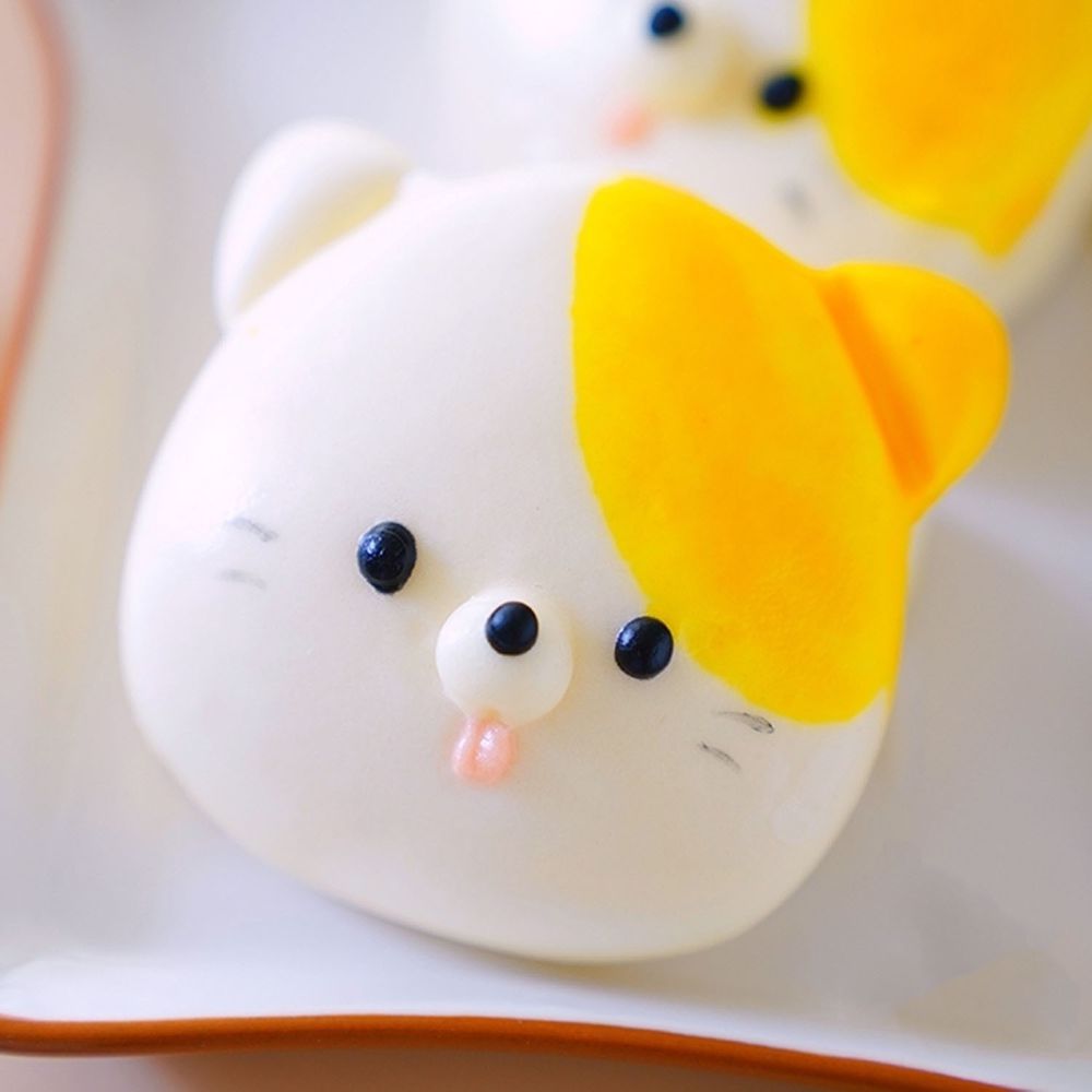 美姬饅頭 - 小貓咪鮮乳造型刈包-6入-40g/顆