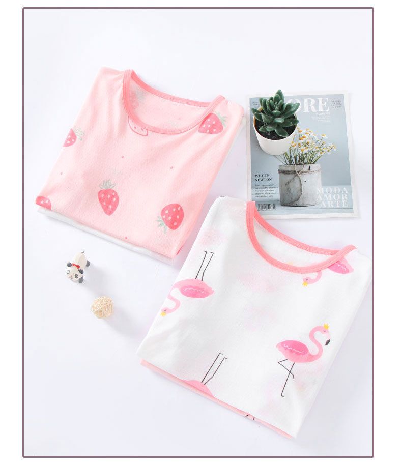 MAMDADKIDS - 透氣圓領短袖家居服(兩件組)-草莓