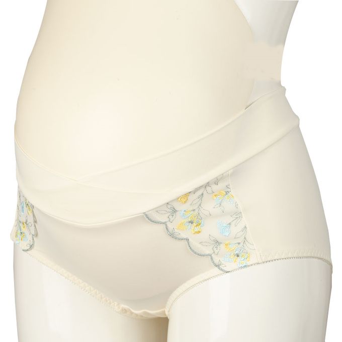akachan honpo - 內褲 產後也可穿-小花-象牙白色