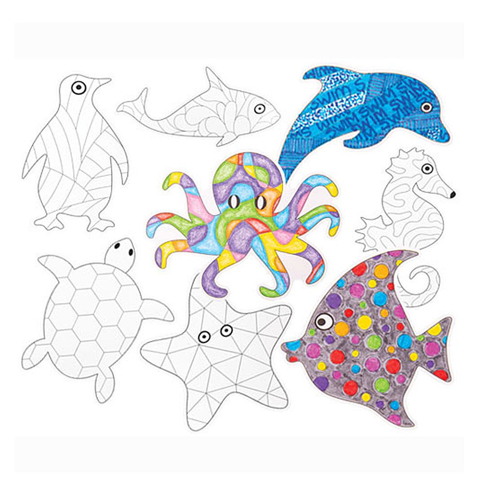 澳洲 Zart - 造型著色圖卡-海洋生物