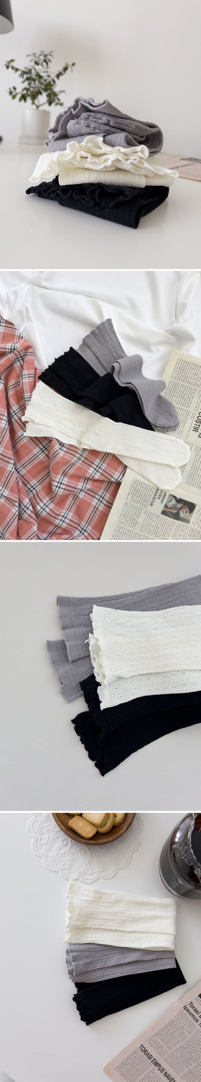 韓國 Marian - 鏤空細緻蕾絲彈性長襪-白 (Free)