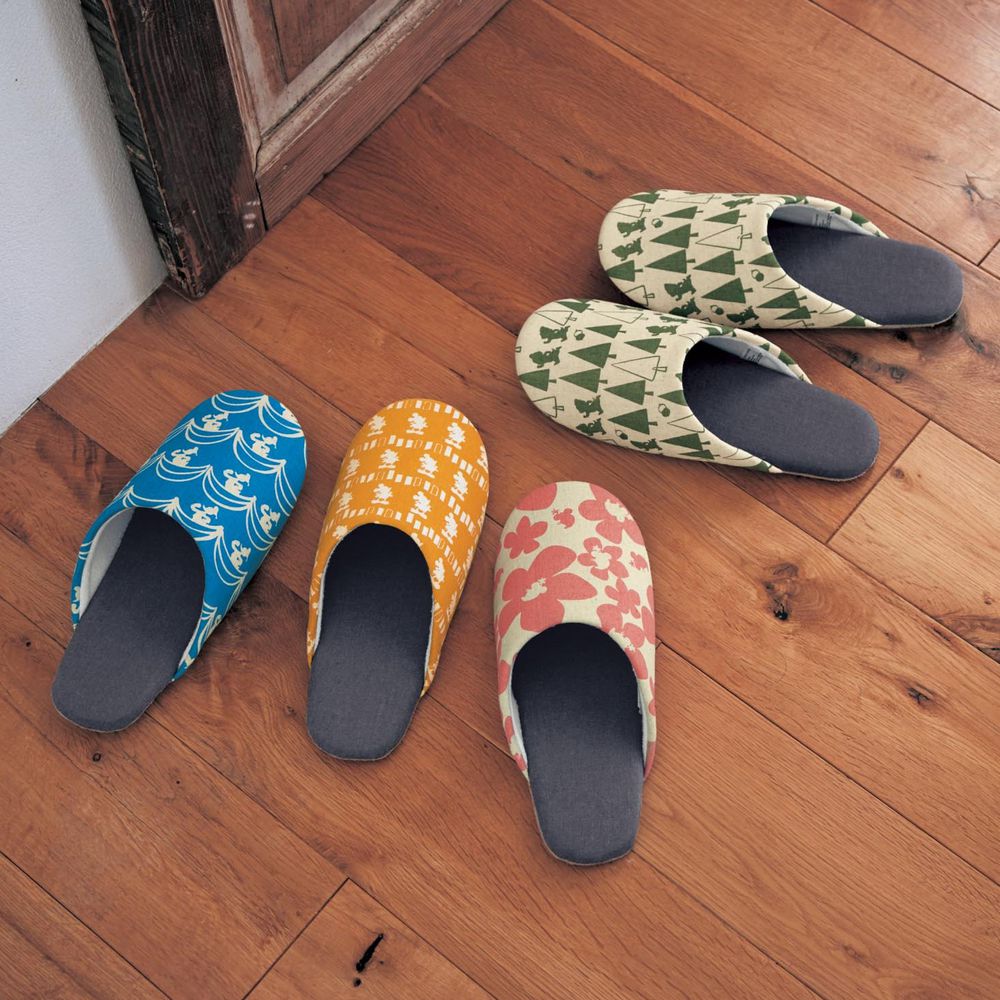 日本千趣會 - 迪士尼 北歐風棉麻室內拖鞋超值四雙組 (23-25cm)