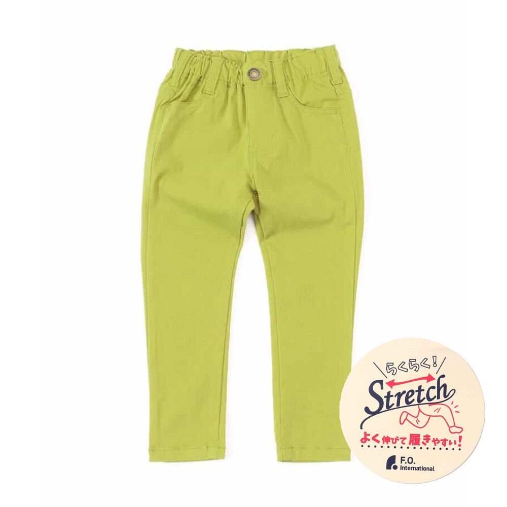 品牌定番 超彈力百搭合身長褲-萊姆綠