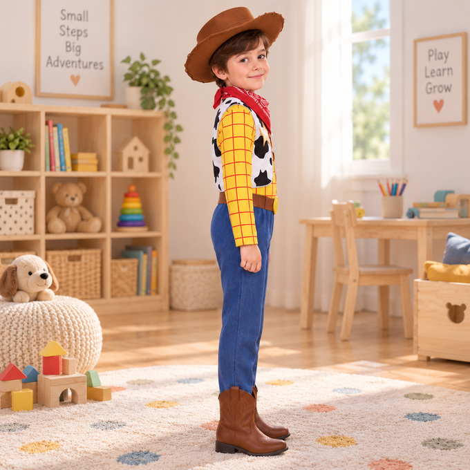 經典西部小牛仔變裝服｜兒童萬聖節角色扮演 Woody 胡迪 玩具總動員造型服