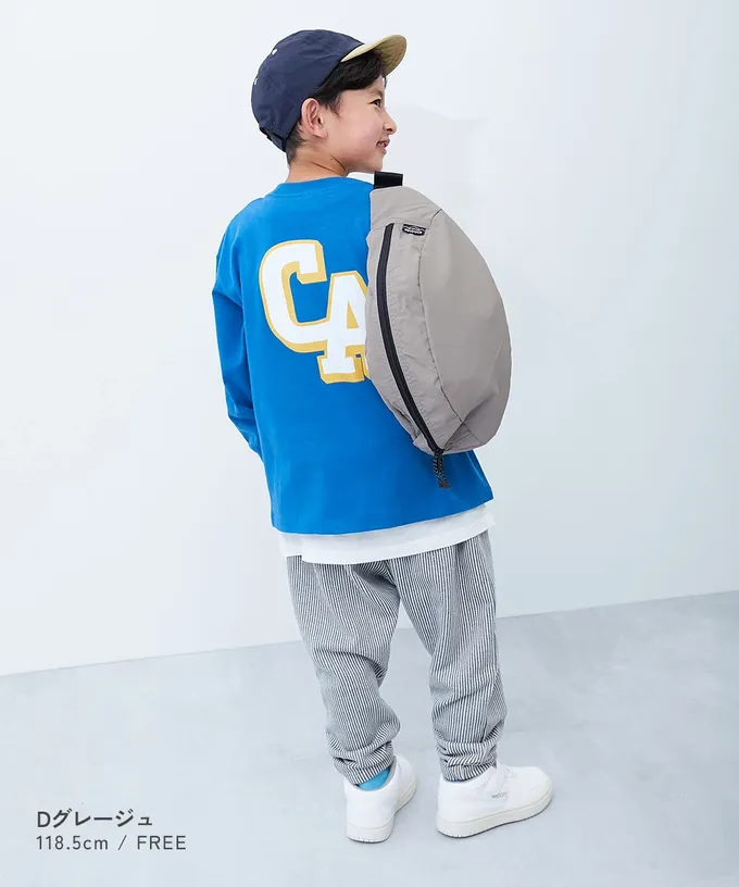 日本 devirock - 飽和色大容量側揹腰包(親子通用)-粉紅 (約17x43x11cm)