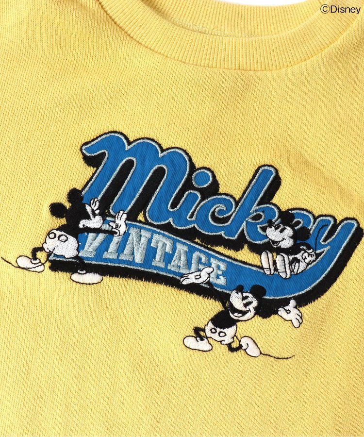 日本 BREEZE - 聯名款 迪士尼印花長袖上衣-米奇復古-黃