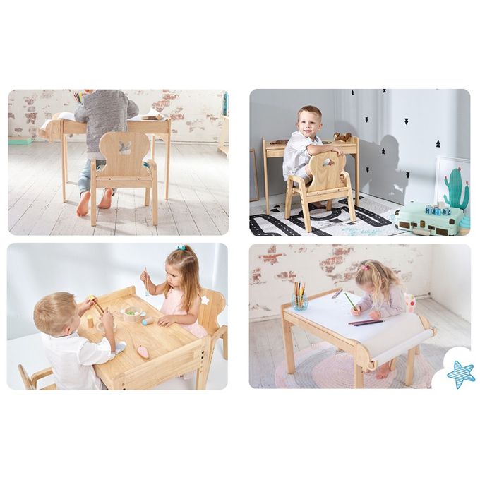 BunnyTickles - 寶寶自主學習桌椅組-升級款