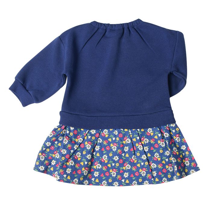 akachan honpo - 假兩件洋裝-深藍色