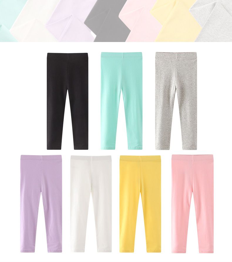 Jumping meters - 馬卡龍繽紛素色腰鬆緊內搭褲-黑色